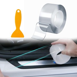 VBGURR Paint Protection Film, Transparent Car Door Sill Protection, Transparent Universal Paint Protection Films for Car Accessories (7 cm x 10 m)