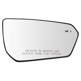 TRQ Exterior Mirror Glass Heated Blind Spot RH for Chevy Equinox GMC Terrain