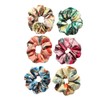 SAFIGLE 6pcs Floral Print Hair Scrunchies Set Elastic Ponytail Holders
