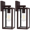 Brightever 2-Pack Outdoor Wall Light Fixtures, Brown Waterproof Anti-Rust Exterior