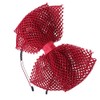 Extra Large Mesh Bow Headband for Girls-Burgundy