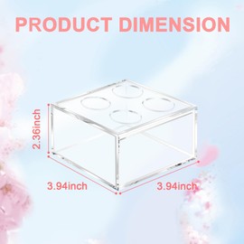 Voittozege 4 Pcs Clear Acrylic Flower Vase, Acrylic with Holes Flowers Vase Set Wedding Square Flower Vase 4 Holes Centerpiece Vases Can Be Combined at Will, for Home Wedding Dining Table Decor