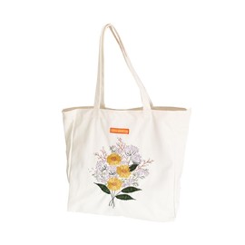 Kehpish Cotton Canvas Tote Bag Reusable Soft Grocery Cloth Bag Floral Shoulder Bag for Beach Travel Shopping