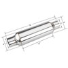 LCGP 2.5" inlet & outlet Universal Resonator, 16" Long Performance