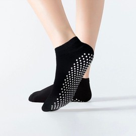 KEYRI 4 Pairs of Yoga Socks for Women and Men, Pilates Non-Slip Socks, Trainer Socks for Ballet, Dance, Gymnastics, Home, Stopper Socks, Non-Slip Socks, Cotton, One Size (Colour)