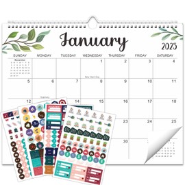2025-2026 Wall Calendar - Wall Calendar 2025 18 Monthly from January 2025 to June 2026, 15 x 12 Inches Monthly Wall Hanging Calendar 2025 Calendario with Thick Paper for School Home Office