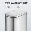 ELPHECO 3.5 Gallon Bathroom Trash Can with Soft Close Lid,