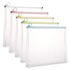 5Packs Clear Plastic Zip Envelopes 9 3/4 x 13 Letter