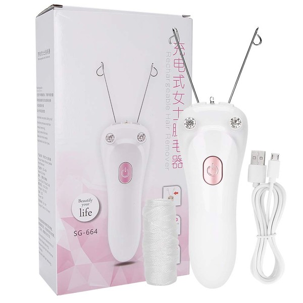 Face Threading Epilator Portable Hair Remover Threading Machine, USB Charging