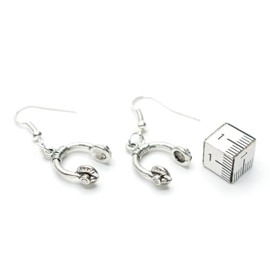Headphone Earrings Miniblings Headphones DJ Music Band Speaker Silver