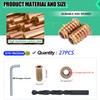 Twidec/27PCS 5/16"-18 Threaded Inserts for Wood Furniture Screw-in Nut Wood