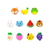 Tabanzhe Mini Erasers-100PCS Animal Fruit Mini Novelty Erasers Small Pencil