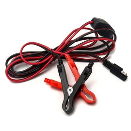 QWORK 8Ft Wire Harness with Clamps, 16AWG Wire Harnes, SAE Extension Cables(On-Off Switch) for 12V ATV, UTV, Tractor or Water Pumps