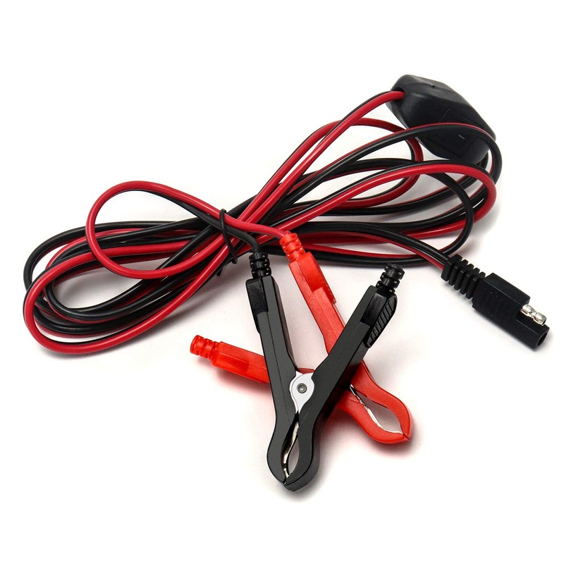QWORK 8Ft Wire Harness with Clamps, 16AWG Wire Harnes, SAE