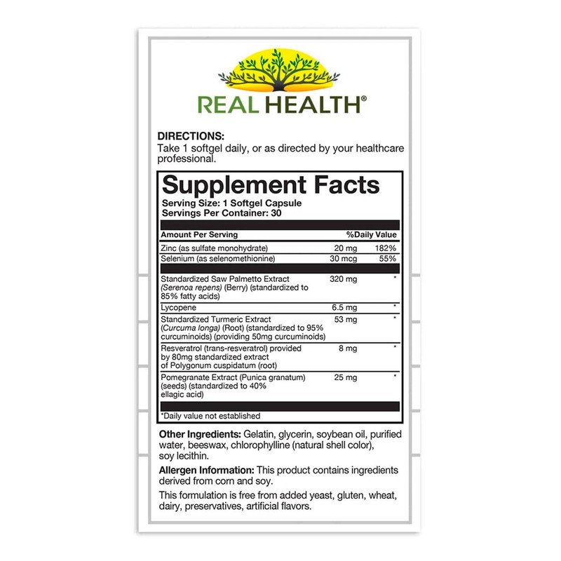 Real Health Prostate Complete - Prostate Supplements for Men, Prostate