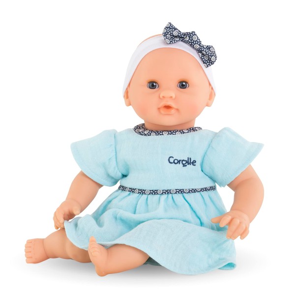 Corolle Bébé Calin Maud Baby Doll - 12" Soft Body Doll, Sleeping Eyes That Open and Close, Vanilla-Scented, Mon Premier Poupon Collection for Ages 18 Months and up