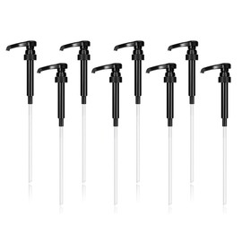 8PCS Coffee Syrup Pumps, Fits Most Syrup Bottles, Reusable Dispenser for Coffee Syrup, Pump Syrup Dispenser (Black)