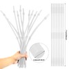 Geiserailie 12 Pieces Flexible Drinking Straws Extra Long Bendy Plastic