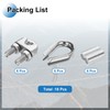 PATIKIL 18Pcs M10 304 Stainless Steel Wire Rope Kit, Wire