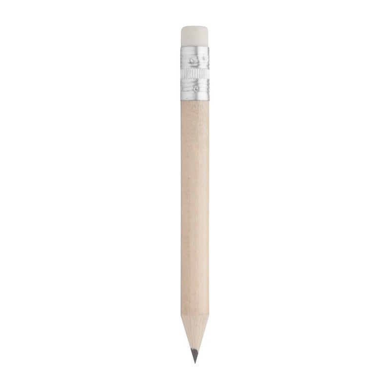 noTrash2003 Natural Mini Pencil Short with Eraser Half Pencil Half