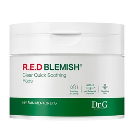 Dr. G Red Blemish Clear Quick Soothing Pack 130ml, 70 pieces, 1 pc / 닥터지 레드 블레미쉬 클리어 퀵 수딩 팩 130ml, 70개입, 1개
