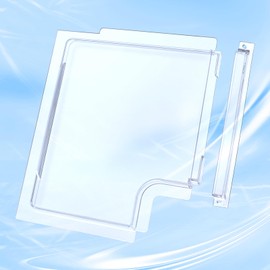 NOVINO RV Screen Door Slider Panel for Dexter 4701-00 RH Right Hand Series 5050 Radius Corner,Clear Plexiglass RV Screen Door Slide and 4700-00 Stopper