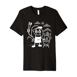 Barbecue BBQ Grill Master Funny Stick Figure Premium T-Shirt