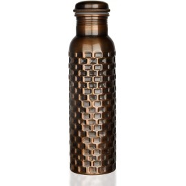 Copper Water Bottle Ayurveda Pure Copper Water Bottle for Drinking 32 oz Antique
