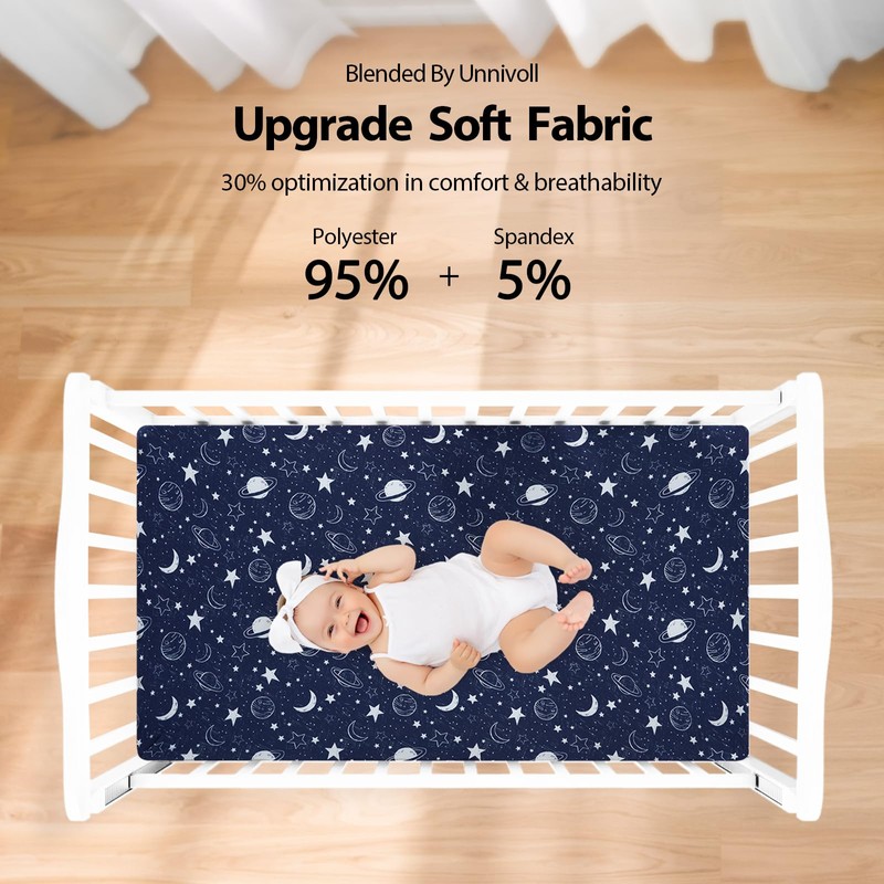 Unnivoll Cot Bed Sheets 140 x 70 cm Fitted Super