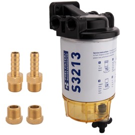 S3213 Fuel Water Separator Filter, Marine Water Separator Fuel Filter Replacement Fuel Water Separator for Boat, Marine Water Separator Fuel Filter Replaces# S3213, 35-60494-1, 18-7932-1, 35-809097