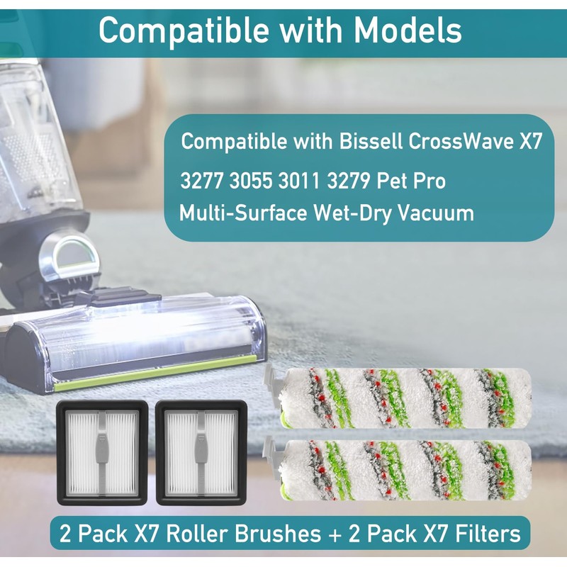 Replacement Parts for Bissell 3277 3011: Crosswave X7-Pet-Pro 3276A 3279