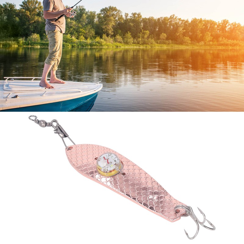 5PCS LED Fishing Lure Light Rustproof Stainless Steel LED Lighted