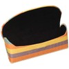 Colorful Border Women Women's Compact Soft Glasses Case Orange 2110-01