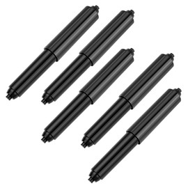 5 Pack Spring Loaded Toilet Tissue Holder Spindle Replacement Rod Plastic Donner Paper Holder Roller Mason Toilet Paper Roller (Black)
