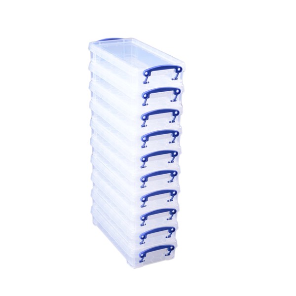 Really Useful Storage Box 0.55 Litre Clear (Pack of 10)