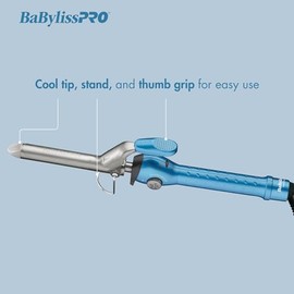 BaBylissPRO BaBylissPRO Nano Titanium Spring Curling Iron, 1.5" Professional Spring Hair Curler for Long Lasting Curls & All Hair Types