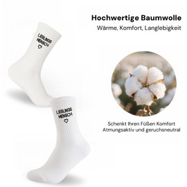 slothbyte Lieblingsmensch Gift Socks 36-42 - Gifts for Girlfriend, Partner, Mum & Dad - Birthday, Valentine's Day, Christmas - The Perfect Gift for Your Favourite Person, black 1