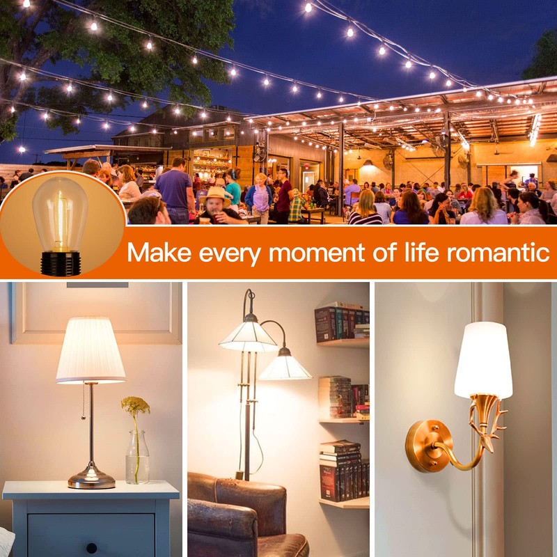addlon LED Replacement Bulbs 1W S14 4 Pack Waterproof E17