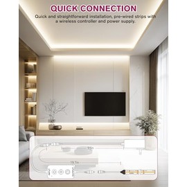 EMITEVER COB LED Light Strip 16.4FT Kit,4000K Natural White,12V Long Run No Voltage Drop for Uniform Brightness,Dimmable,Flexible Tape Light for Indoo