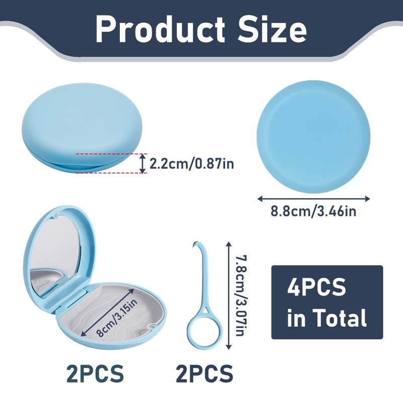 Pack of 2 Toothpicks Box Braces Container for Adult Braces