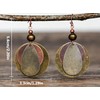 Boho Bronze Boho Round Drop Shaped Layered Dangle Earrings -