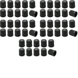 LilaLemon 50 pcs Universal Plastic Tyre Valve Dust Caps,Black Dust Caps for Car Tyres, Bikes, Motorcycles,Protects Valves from Dirt, Dust, Corrosion, and Air Leaks