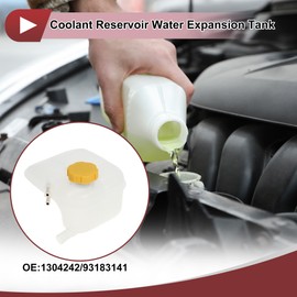 HEROFFIX 1 Satz Motorkühlmittel-Ausgleichsbehälter Wasserexpansionstank für VAUXHALL ZAFIRA B Kühlmittel-Ausgleichsbehälterflasche mit Kappe Nr. 1304242/93183141