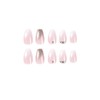 SEMTIM Nail Tips, 24 Pieces, Medium, Short False Nails, Short