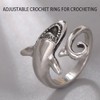 Adjustable Crochet Yarn Tension Ring for Knitting, 4 Pcs Finger