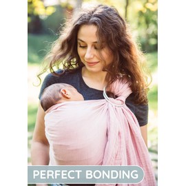 Baby Carrier Sling – Breathable 100% Cotton Wrap for Infant Support, Rose Sling Ring – Adjustable Muslin Fabric, Baby Carrier Newborn to Toddler – Soft Chest Hold for Travel