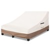 okcool 100% Waterproof Patio Double Wide Chaise Lounge Chair Cover,