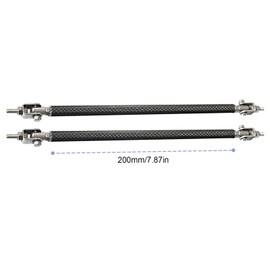 2PCS Adjustable Carbon Front Bumper Lip Splitter Strut Rod Tie Support Bars Replacement fit for Universal Black 200mm/7.87”