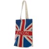 Puckator London Union Jack Flag Reusable Zip Up Cotton Bag