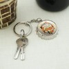 Give Thanks with Pumpkins Thanksgiving Keychain Chrome Plated Metal Pop